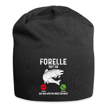 Forelle Angeln - Jersey-Beanie - Schwarz - Vorne