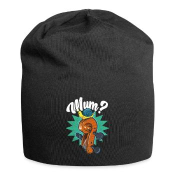 Mum? Lustige Schnecke Geigenschnecke Geige Violine - Jersey-Beanie - Schwarz - Vorne