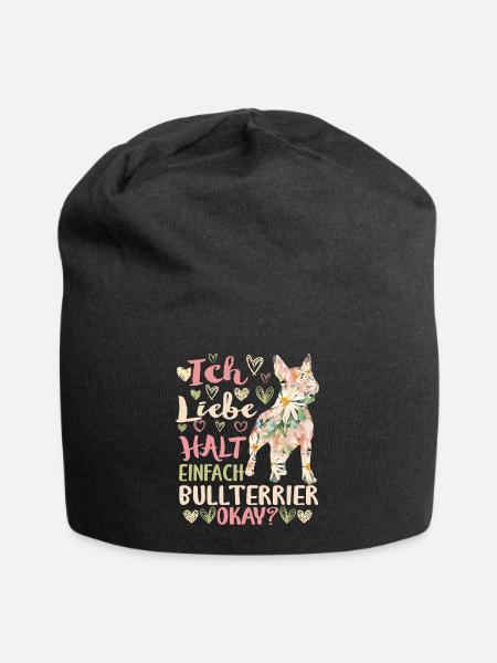 Bullterrier Frauchen - Jersey-Beanie - Schwarz