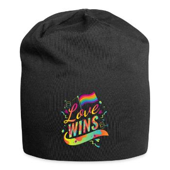 Love Wins LGBT Gay Pride CSD Gender Queer Trans - Jersey Beanie - black - Front