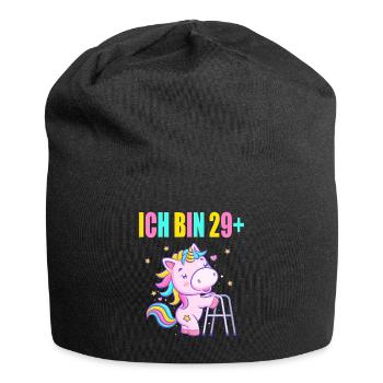 30 Jahre Einhorn ich bin 29+ 30. Geburtstag - Jersey-Beanie - Schwarz - Vorne