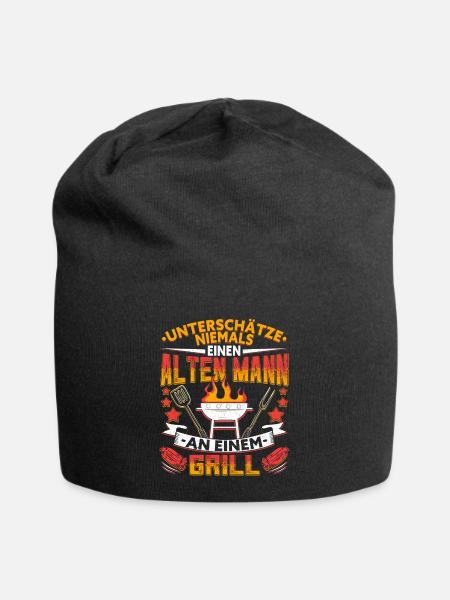 Griller Grillen lustig - Jersey-Beanie - Schwarz