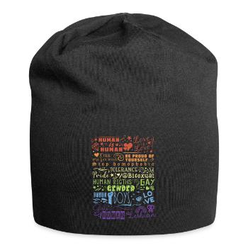 LGBT Love is love Human Tolerance Pride Gender - Jersey-Beanie - Schwarz - Vorne