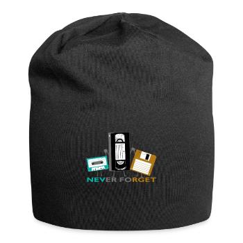 Never Forget Kassetten Disketten Audiokassetten - Jersey-Beanie - Schwarz - Vorne
