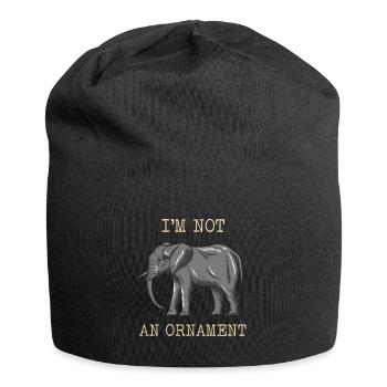 Elefant Tierschutz - Jersey-Beanie - Schwarz - Vorne