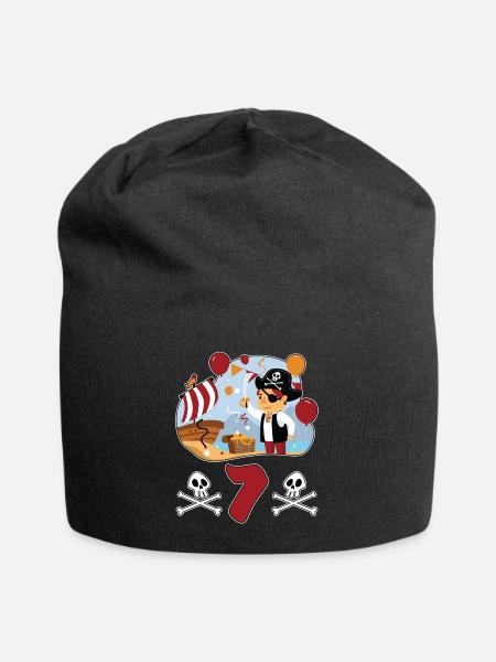 7 ans fun anniversaire d’enfant fun fun - Bonnet en jersey - noir
