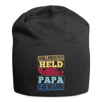 Grillmeister Papa Shirt Lustig Grillen Vater - Jersey-Beanie - Schwarz - Vorne