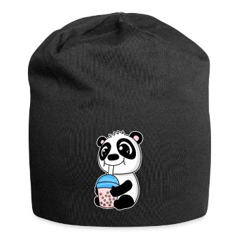Bubble Tea Panda - Bonnet en jersey - noir - Devant