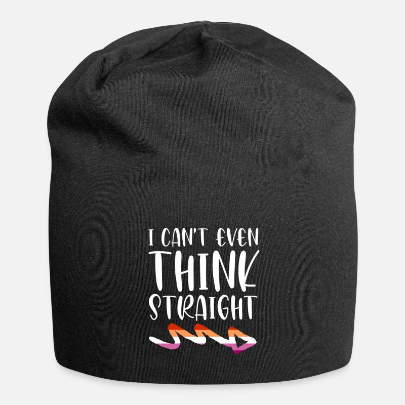 I can’t even think straight LGBT Pride Lesbienne - Bonnet en jersey - noir