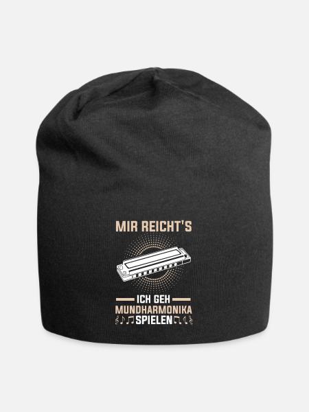 Mundharmonika Musiker Blues Jazz Harmonica - Jersey-Beanie - Schwarz