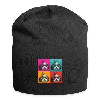 Foto Shih Tzu Style Pop Art - Jersey-Beanie - Schwarz - Vorne