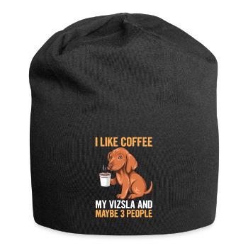Vizsla Design für einen Magyar Vizsla Fan - Jersey-Beanie - Schwarz - Vorne