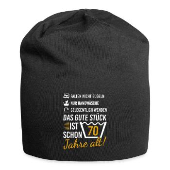 70 Geburtstag Geschenk 70. Geburtstagsgeschenk - Jersey-Beanie - Schwarz - Vorne
