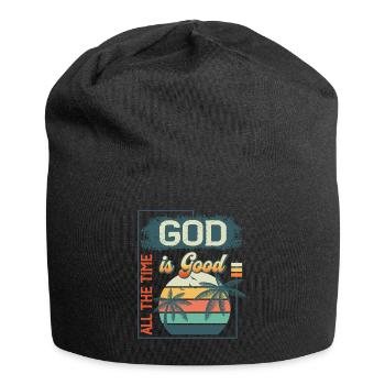God is Good All The Time Vintage Retro Summer - Jersey-Beanie - Schwarz - Vorne