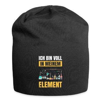Chemie Tshirt Neutron Atom Molekül Lehrer Alchemie - Jersey-Beanie - Schwarz - Vorne