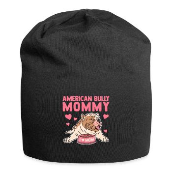 American Bully Mom Hundebesitzer Frauchen Geschenk - Jersey-Beanie - Schwarz - Vorne