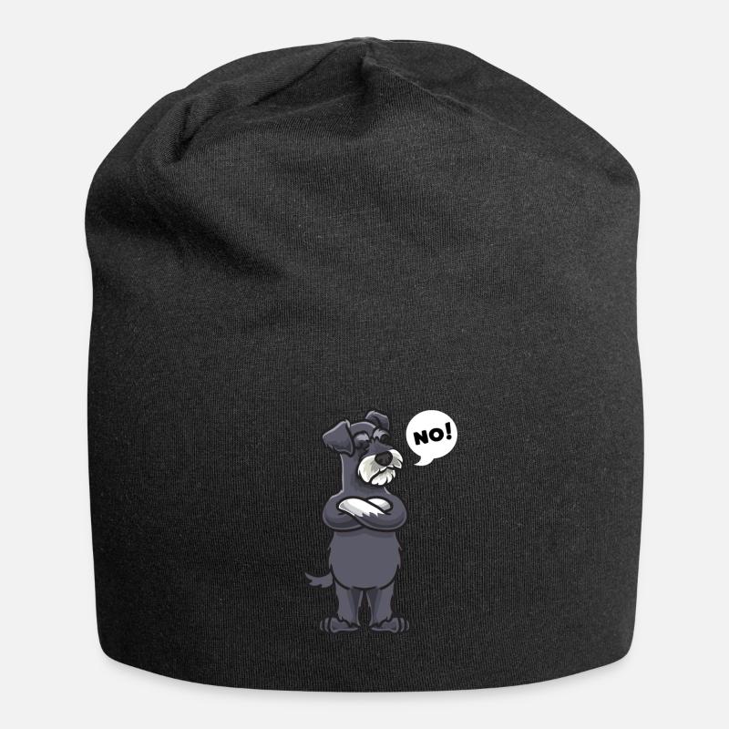 Stubborn miniature schnauzer - Jersey Beanie - black
