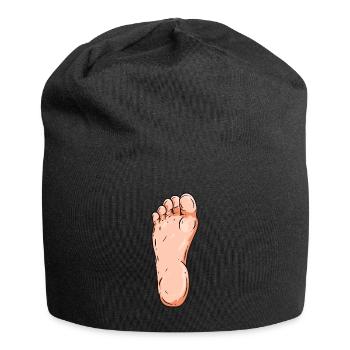 Fuß - Jersey-Beanie - Schwarz - Vorne