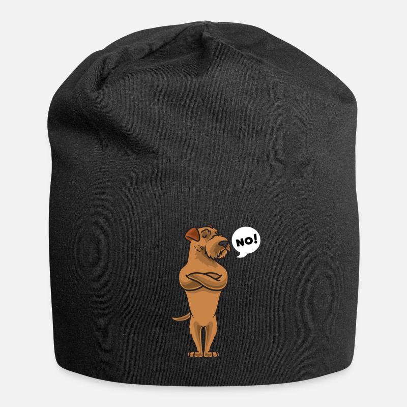 Sturer Irish Terrier - Jersey-Beanie - Schwarz