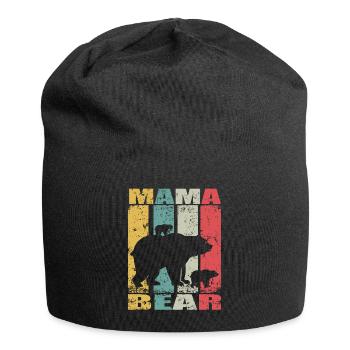 Mama Bear Baby Bear Family Mother Bear Mommy Bear - Jersey Beanie - black - Front