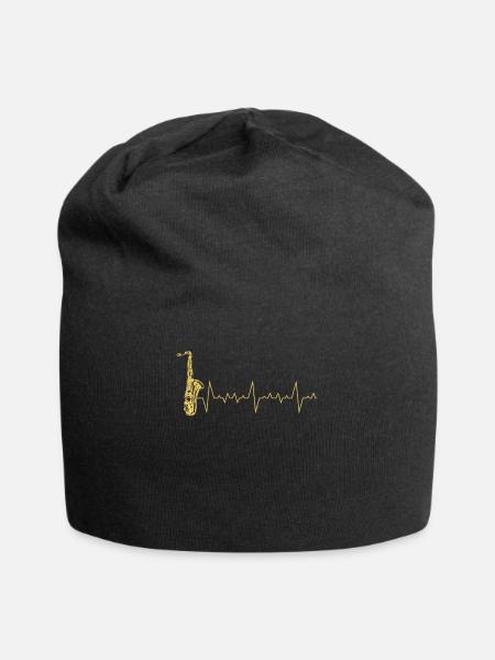 Herzschlag Jazz Music - Jersey-Beanie - Schwarz