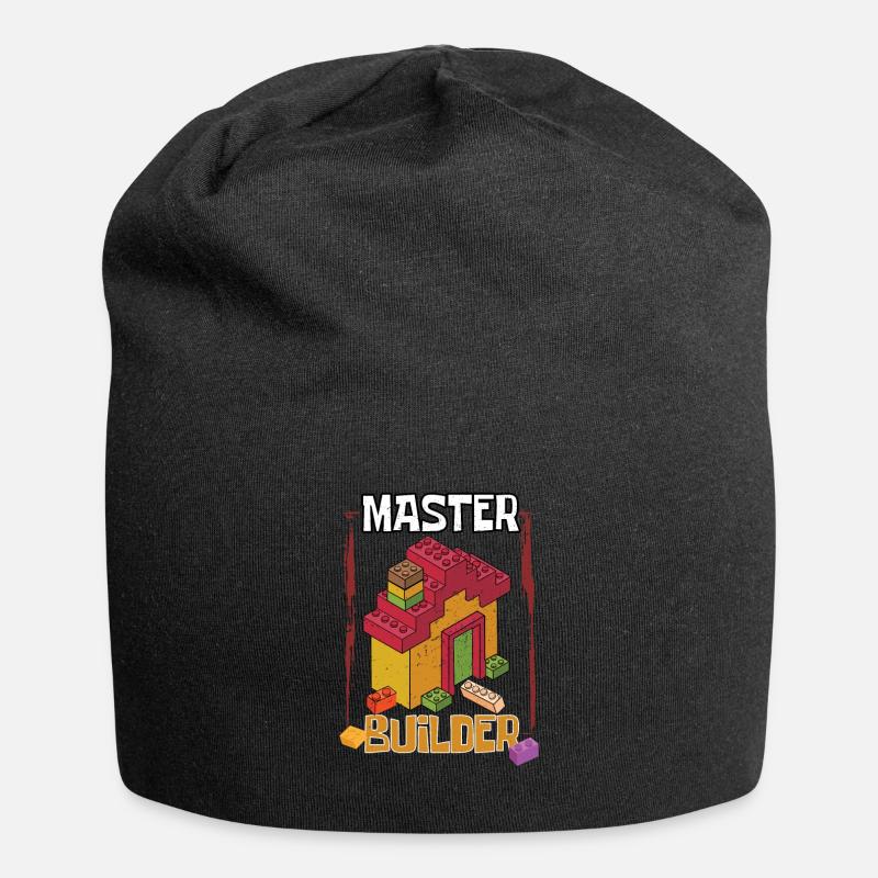 Meister Bauer Block Bauspielzeug - Jersey-Beanie - Schwarz