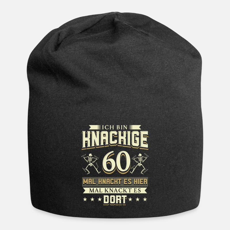 60 Geburtstag Mann - Jersey-Beanie - Schwarz