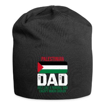 Palestinian Dad drapeau palestine pour la fête des pères - Bonnet en jersey - noir - Devant