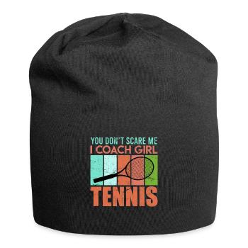 Entraîneur de tennis amusant jeu de tennis sort coach blague - Bonnet en jersey - noir - Devant