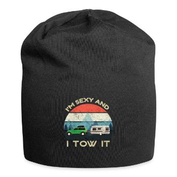 Je suis sexy et je le remorque-Funny Camper-Retro Vintage - Bonnet en jersey - noir - Devant