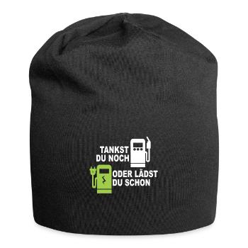 Elektroauto - Tankst Du Noch Oder Lädst Du Schon - Jersey-Beanie - Schwarz - Vorne