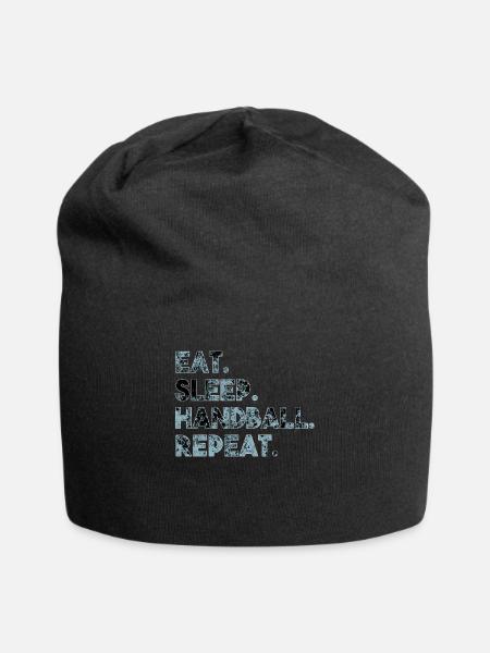Eat Sleep Handball Repeat - Jersey Beanie - black