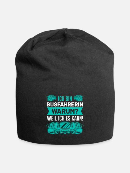Busfahrerin Bus Fahrer Frauen Geschenk Spruch - Jersey-Beanie - Schwarz