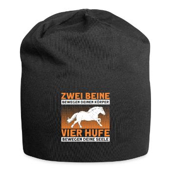 Reiten Reiter Haflinger Geschenk - Jersey-Beanie - Schwarz - Vorne