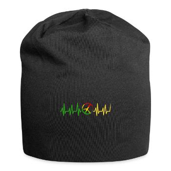 Rastafari Rasta Reggae Jah Geschenk Judah Marley - Jersey-Beanie - Schwarz - Vorne
