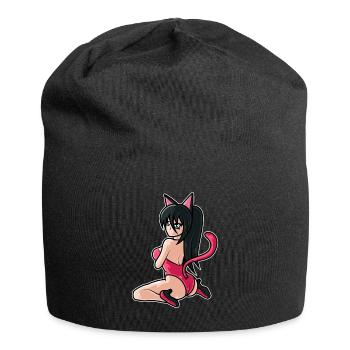 Waifu Manga Otaku Cosplayer Anime - Jersey Beanie - black - Front