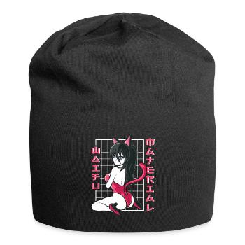 Waifu Material Cosplayer Anime - Jersey Beanie - black - Front