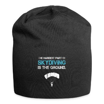Fallschirmspringer Skydiving Skydiver Lustig - Jersey-Beanie - Schwarz - Vorne