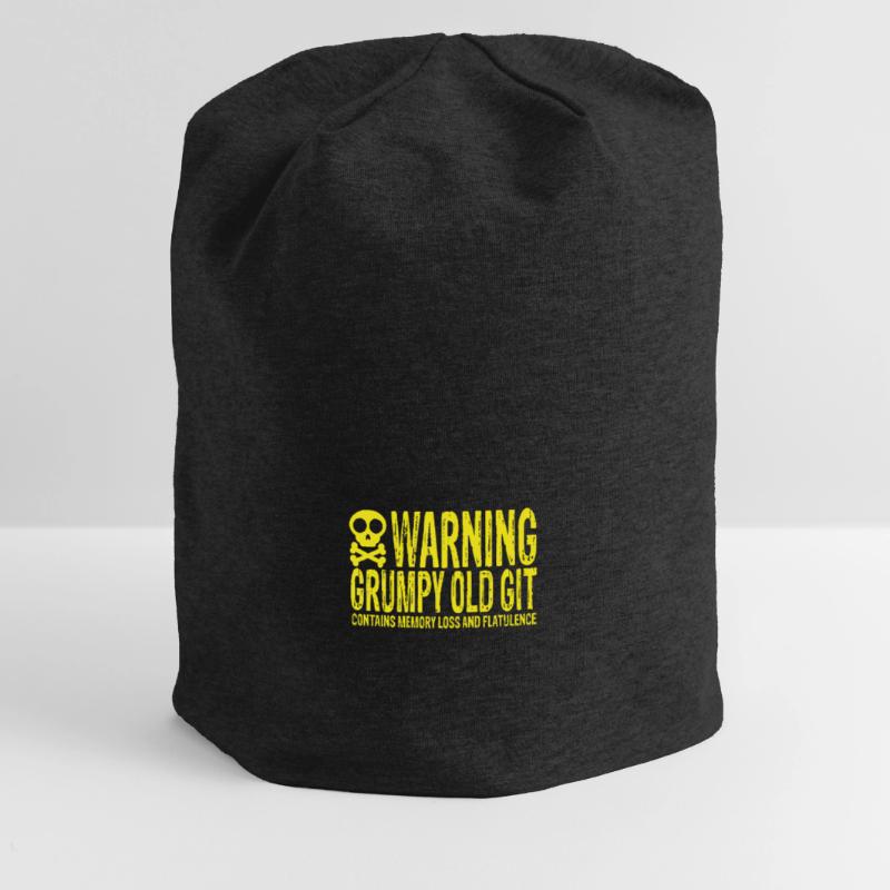 Warning Grumpy Old Git Jersey Beanie