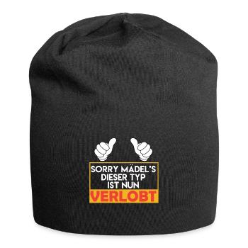 JGA Spruch Verlobung - Jersey-Beanie - Schwarz - Vorne