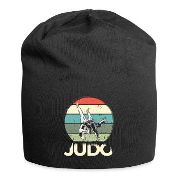 Judo Vintage Japanische Kampfsportart Geschenk - Jersey-Beanie - Schwarz - Vorne