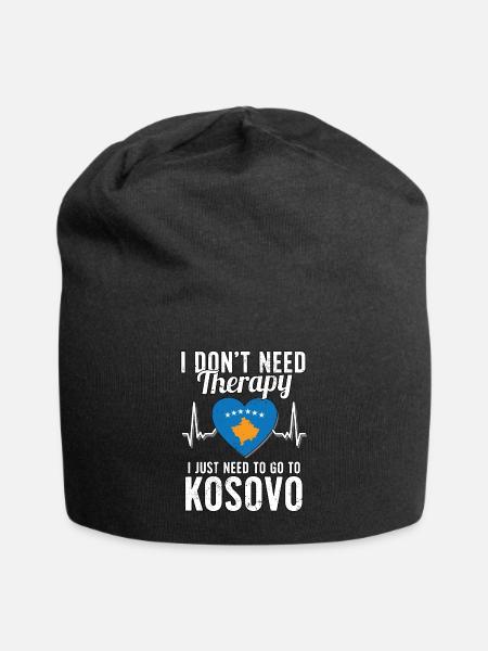 Kosovo flag I Kosovan Souvenirs - Bonnet en jersey - noir