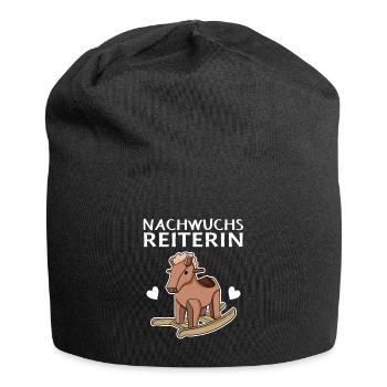 Reiterin Nachwuchs Pferd - Jersey-Beanie - Schwarz - Vorne