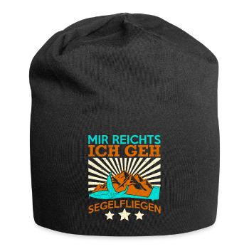 Segelflieger Spruch ich geh Segelfliegen Pilot - Jersey-Beanie - Schwarz - Vorne