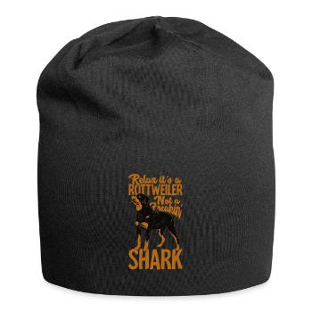 Rottweiler chien maîtresse cadeau de maître - Bonnet en jersey - noir - Devant