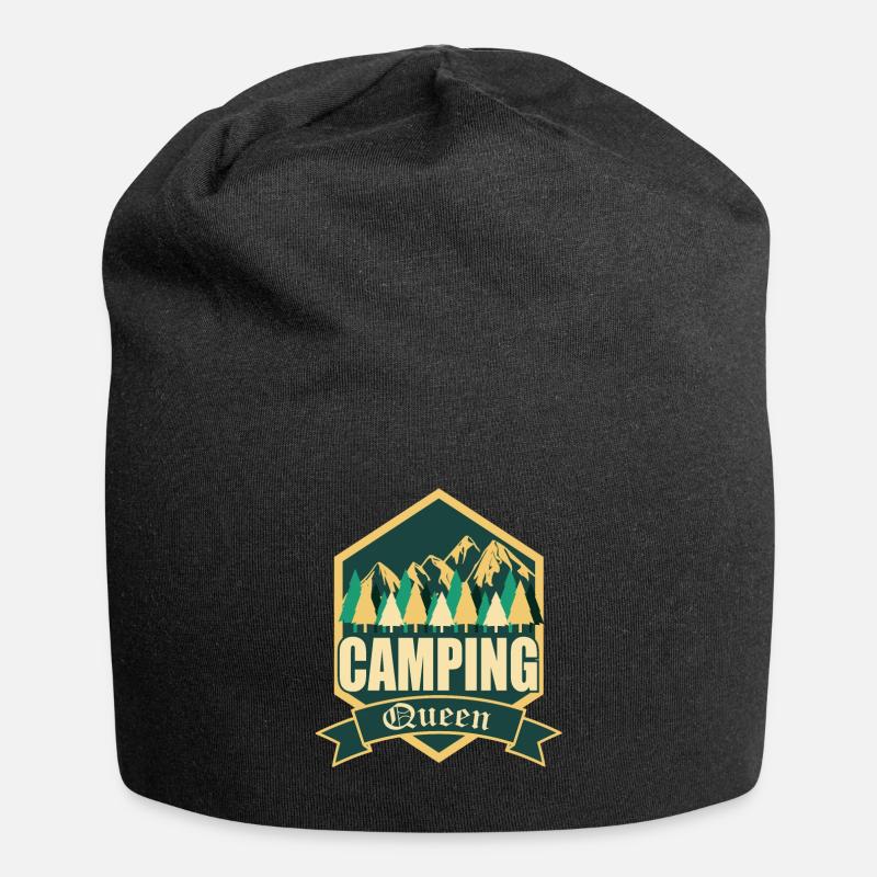 Camping Queen - Jersey-Beanie - Schwarz