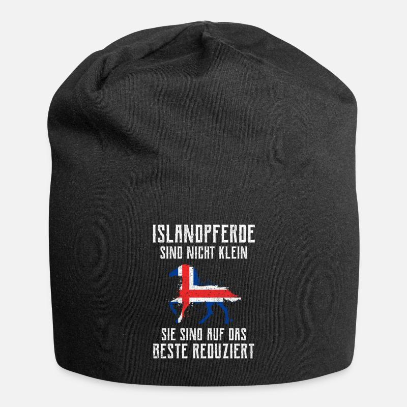 Islandpferd - Jersey-Beanie - Schwarz