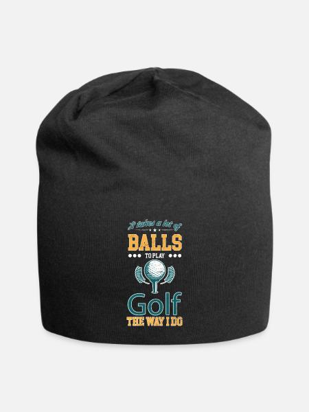 Cooles retro Golfer Shirt für Golfspieler Herren - Jersey-Beanie - Schwarz