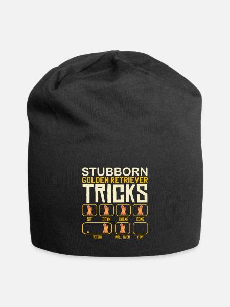 Golden retriever gift dog owner gift dog - Jersey Beanie - black