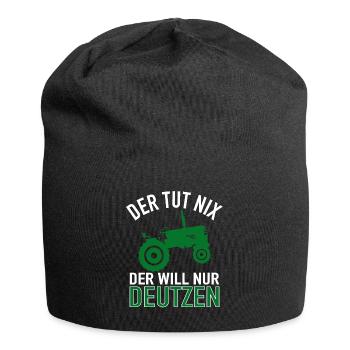 Der Tut Nix Der Will Nur Deutzen - Traktor Bauern - Jersey-Beanie - Schwarz - Vorne